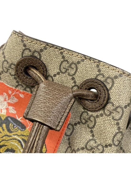 Gucci Shoulder Bag Courier Beige Ebony Dark Brown 2-Way - Picture 12 of 15